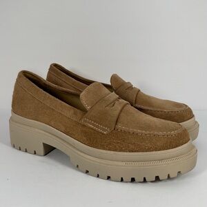 Tan Suede Women's Loafers